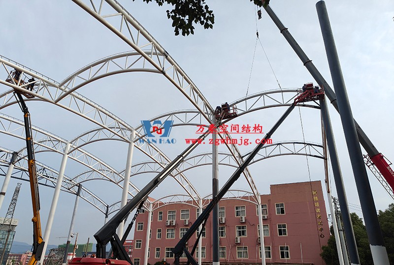 國網(wǎng)江西省電力有限公司培訓中心實訓基地改造膜結(jié)構(gòu)項目最新施工進度