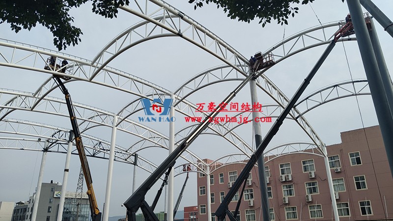 國網(wǎng)江西省電力有限公司培訓中心實訓基地改造膜結(jié)構(gòu)項目最新施工進度